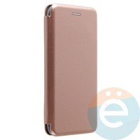 Чехол книжка боковой Fashion Case для Realme C21Y розово-золотистый
