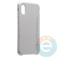 Накладка противоударная Element Case на Apple iPhone X серебристая