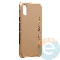 Накладка противоударная Element Case на Apple iPhone Xs золотистая