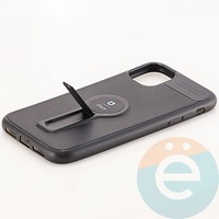 Накладка силиконовая iFace на Apple IPhone 11 с металлической пластиной с подставкой