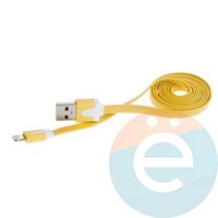 USB кабель Noodle Flat на Lightning плоский жёлтый
