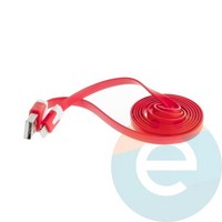 USB кабель Noodle Flat на Lightning плоский красный