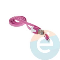 USB кабель Noodle Flat на Lightning плоский пурпурный