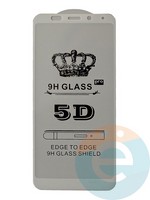 Защитное стекло 9D с полной проклейкой на Xiaomi Redmi 5 Plus белое