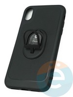 Накладка силиконовая iFace на Apple IPhone Xr с металлической пластиной рифлёная