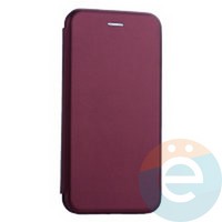 Чехол книжка боковой Fashion Case для Poco M3 бордовый
