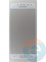 Защитное стекло 2D полноэкранное на Samsung Galaxy J5 SM-J520/530 (2017) белое