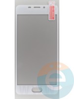 Защитное стекло 2D полноэкранное на Meizu U10 белое