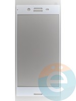 Защитное стекло 2D полноэкранное на Sony Xperia XZ Premium белое