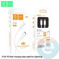 Кабель Denmen D10L Type-C на Lightning 20W 1м белый