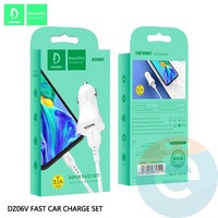 AЗУ Denmen DZ06L DUAL USB 3.1A + кабель Lightning белое