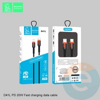 Кабель Denmen D41L Type-C на Lightning 20W 1м зеленый