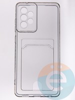 Накладка силиконовая с кардхолдером для Samsung Galaxy A72 прозрачная