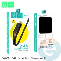 USB кабель Denmen D45L на Lightning 2.4A 1м золотистый