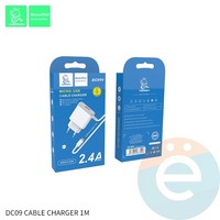 СЗУ Denmen DC09V 2.4A + кабель Micro USB белое