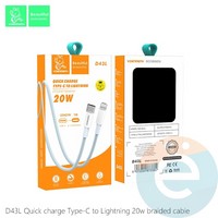 Кабель Denmen D43L Type-C на Lightning 1м розовый