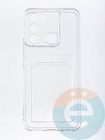 Накладка силиконовая с кардхолдером для Infinix Hot 12i прозрачная