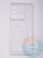 Накладка силиконовая с кардхолдером для Infinix Hot 20i прозрачная