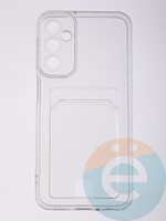 Накладка силиконовая с кардхолдером для Samsung Galaxy A24 прозрачная