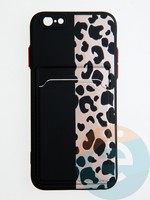 Накладка силиконовая Summer с кардхолдером для Apple iPhone 6/6S черная