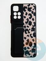 Накладка силиконовая Summer с кардхолдером для Poco M4 Pro 5G черная