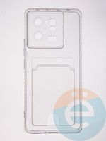 Накладка силиконовая с кардхолдером для Xiaomi Mi 13 Pro прозрачная