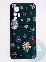 Накладка силиконовая Summer с кардхолдером для Xiaomi Mi 12 Lite зеленая