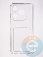 Накладка силиконовая с кардхолдером для Tecno Spark 10C прозрачная