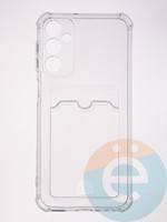 Накладка силиконовая с кардхолдером и усиленными углами для Samsung Galaxy A24 прозрачная
