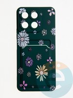 Накладка силиконовая Summer с кардхолдером для Huawei Honor X8A зеленая