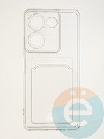 Накладка силиконовая с кардхолдером для Tecno Camon 20 прозрачная