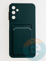 Накладка силиконовая Winter с кардхолдером для Samsung Galaxy A24 зеленая