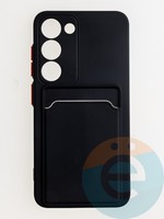 Накладка силиконовая Winter с кардхолдером для Samsung Galaxy S23 черная