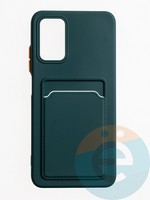 Накладка силиконовая Winter с кардхолдером для Poco M3 зеленая
