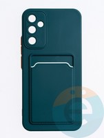 Накладка силиконовая Winter с кардхолдером для Samsung Galaxy A34 зеленая