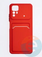 Накладка силиконовая Winter с кардхолдером для Xiaomi Redmi Note 12S красная