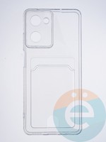 Накладка силиконовая с кардхолдером для Realme 10 прозрачная