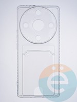 Накладка силиконовая с кардхолдером для Huawei Honor X9A прозрачная