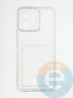 Накладка силиконовая с кардхолдером для Huawei Honor X5 прозрачная