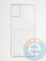 Накладка силиконовая с кардхолдером для Samsung Galaxy A05 прозрачная
