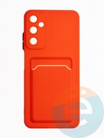 Накладка силиконовая Winter с кардхолдером для Samsung Galaxy A05S красная