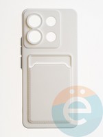 Накладка силиконовая Winter с кардхолдером для Xiaomi Redmi Note 13 Pro белая