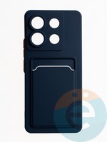 Накладка силиконовая Winter с кардхолдером для Xiaomi Redmi Note 13 Pro синяя