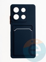 Накладка силиконовая Winter с кардхолдером для Xiaomi Redmi Note 13 синяя