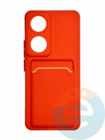 Накладка силиконовая Winter с кардхолдером для Huawei Honor 90 красная
