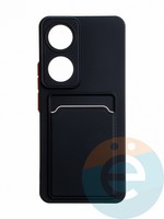 Накладка силиконовая Winter с кардхолдером для Huawei Honor 90 черная