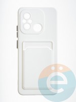 Накладка силиконовая Winter с кардхолдером для Xiaomi Redmi12C/Poco C55 белая