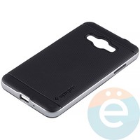 Накладка комбинированная Spigen на Samsung Galaxy J3 SM-J320 (2016) серебристая