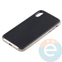 Накладка комбинированная Spigen на Apple iPhone X золотистая
