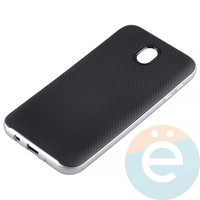 Накладка комбинированная Spigen на Samsung Galaxy J7 SM-J720/730 (2017) серебристая